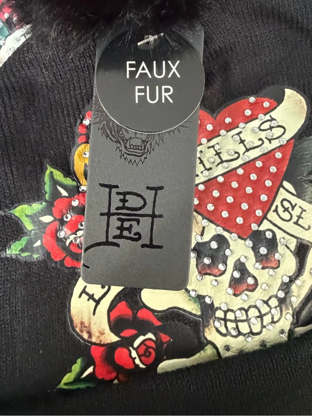 100% Acrylic NWT O/S Ed Hardy Pom Beanie-3 available at $20 each